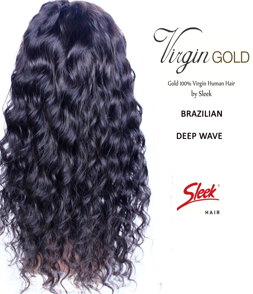 Virgin Gold--Brazilian Deep Wave from Sleek Hair.  Beautiful curls .