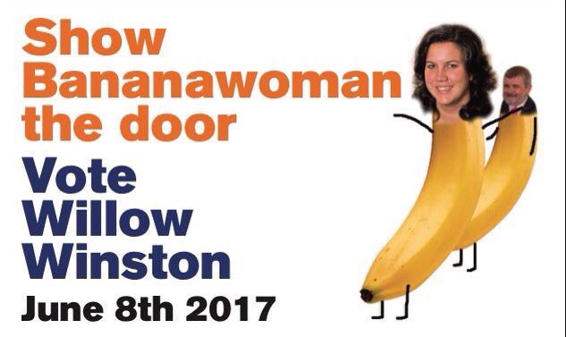 AchtungMillwall's tweet photo. Let's send Heidi & Mayor Bananaman @mayorbullock + the @lewishamlabour bullies a message tomorrow - #VoteWinston #GE2017 #MillwallCommunity https://t.co/k8LPl2MQbm