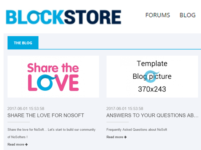 NoSoftArchitect's tweet photo. #NoSoft #WeekMajorEvent: Nouveau Design pour le #BlockStore et intégration d'un Forum et d'un Blog pour nos #NoSofters ! https://t.co/4lZfGwWKtw