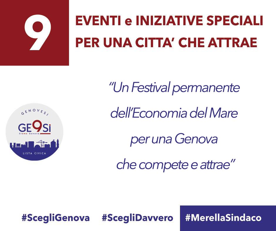 siamogenova's tweet photo. Per #Genova propongo 1 serie di eventi x rilanciare e amplificare l'immagine moderna e colta della città. cit @a_merella #MerellaSindaco https://t.co/NNnwgXvjU2