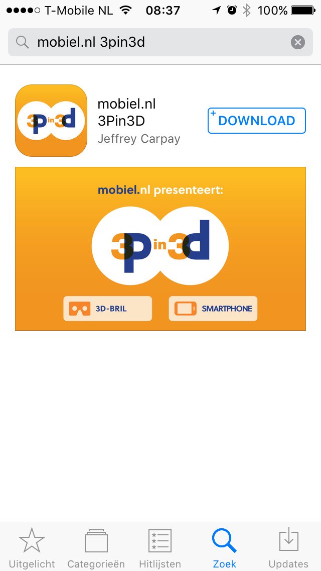 pitvistwit's tweet photo. Trots! Voor de 3P-propositie van Mobiel.nl ontwikkelde #Pitvis met #Caramel een 3D-film. 3P in 3D dus. Beleef het zelf en download de app. https://t.co/Gpliqf24oD