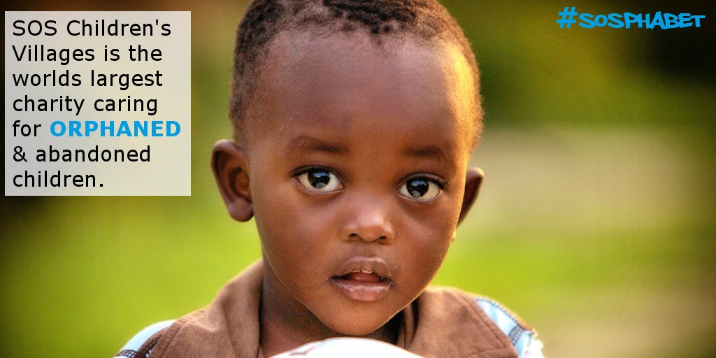 SOS is the largest charity looking after ORPHANED &amp; abandoned children. find out how you can help bit.ly/2fVRnWT #donate
#SOSphabet