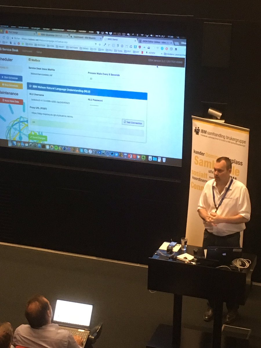 PeerOleSFC's tweet photo. Live Demo in the Session @zeromancer1972 #isbg #IBMwatson #we4it https://t.co/r5XIom2YC4
