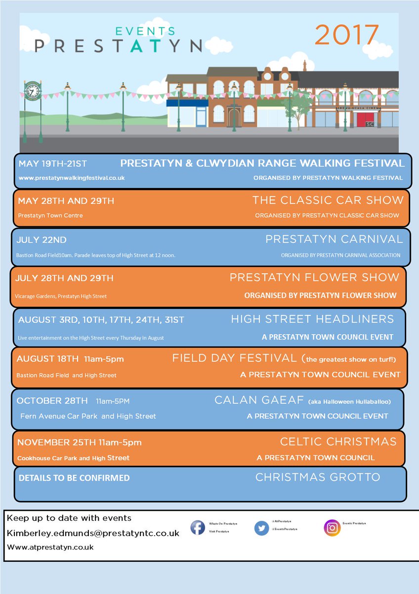 EventsPrestatyn's tweet photo. Here is a list of events taking place in Prestatyn over the next few months. #FindYourEpic #GwladGwlad #prestatyn #nwalestweets #Events_uk https://t.co/hkaKtl1dQq