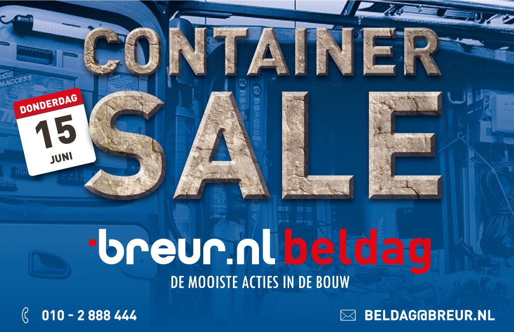 Volgende week donderdag is er weer een Breur Container Sale.