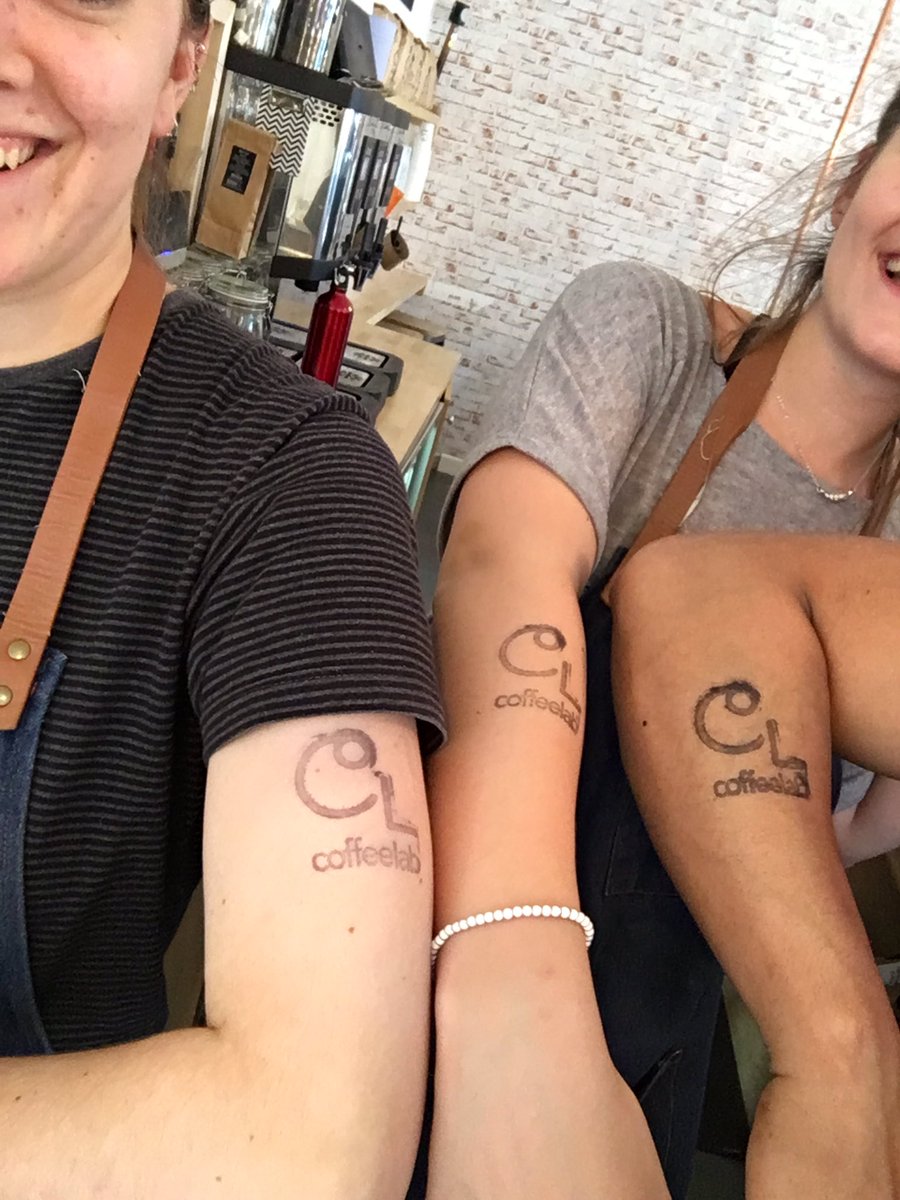 winchacademy's tweet photo. How dedicated are you to where you work....our team is!!! 😜😂 

#team #teamcoffeelabuk #barista #baristalife #coffee #tea #cake #food #tattoo https://t.co/48VKC95FVp
