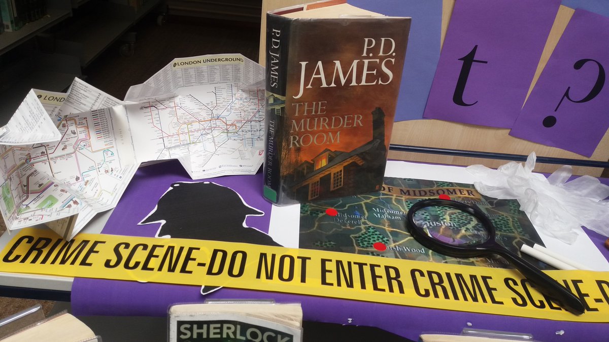 PiggottLibrary's tweet image. Who Dun it? My new Detective and Mystery Story display.