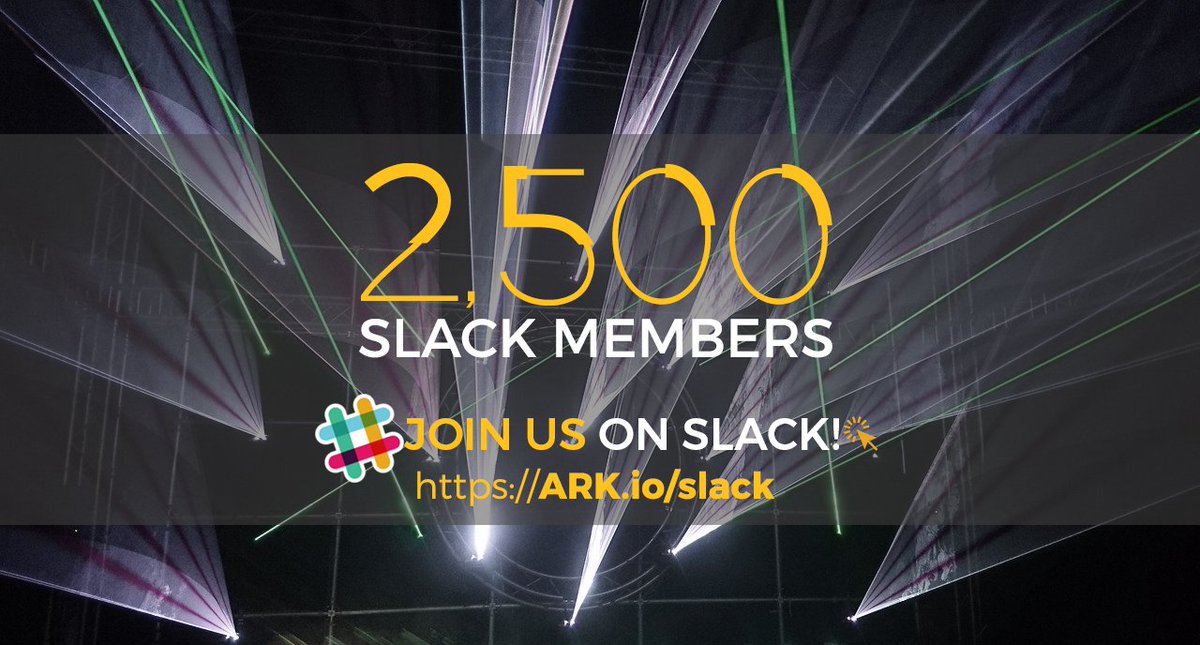 ArkEcosystem's tweet photo. ARK hitting 2,500+ #Slack members.Thank you all for your amazing support. You guys are what makes $ARK, #ARK!
https://t.co/oyZcv6WWLo https://t.co/LfCZw1FjUC