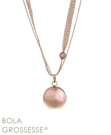 Collier bola de grossesse or rose Elina: bola-grossesse.com/bolas-femme-en… #bola #boladegrossesse #bolasgrossesse #grossesse #enceinte #bolaorrose