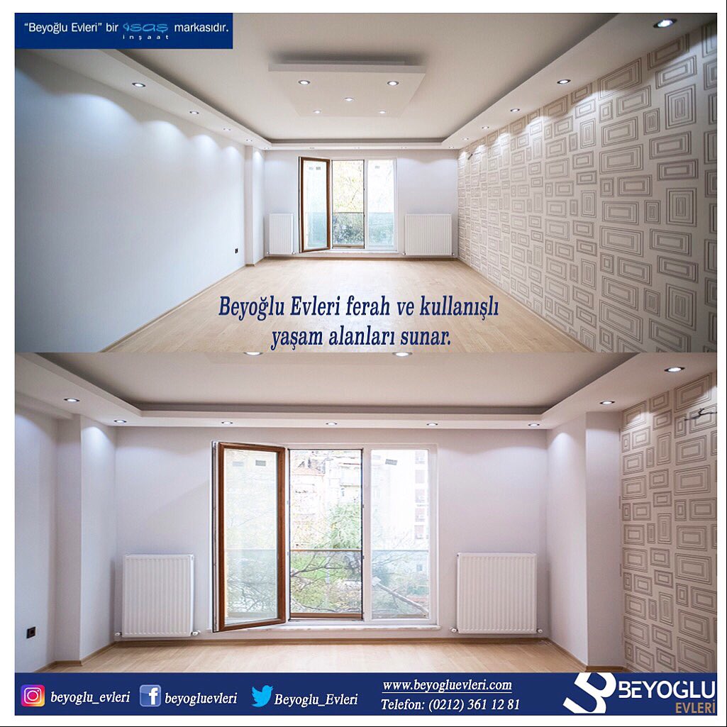 Beyoğlu Evleri ferah ve kullanışlı yaşam alanları sunar. Detaylı bilgi için 0212 361 12 81