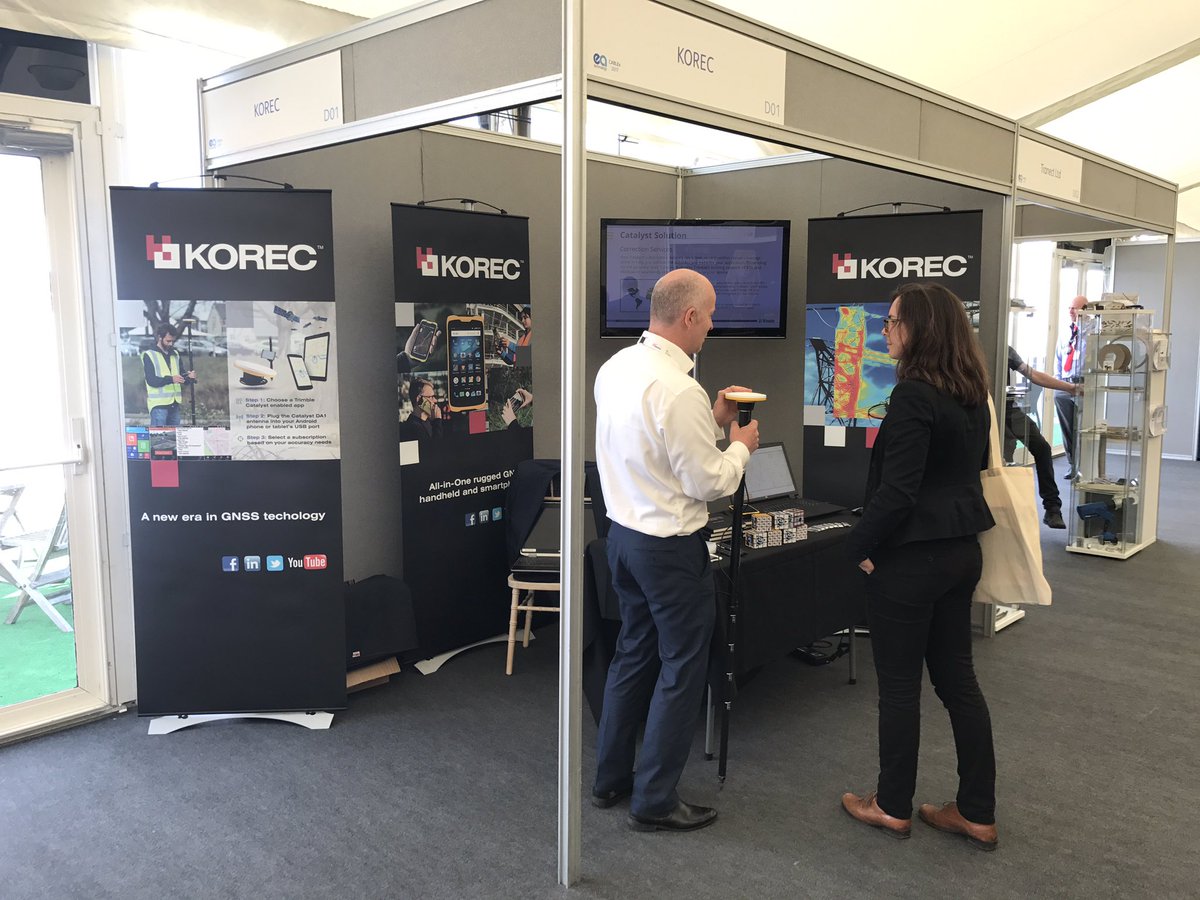 richardgauchwin's tweet photo. @KORECGroup demoing the new Trimble Catalyst antenna delivering CM GNSS accuracy to a smartphone at Cablex 2017 today. https://t.co/cQjvnzJu2w