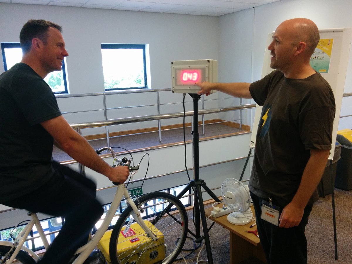 bespokegear's tweet photo. Pedal energy efficiency for DHL in Daventry. 35Wh generated so far this morning! https://t.co/Ty4xqbFRGq