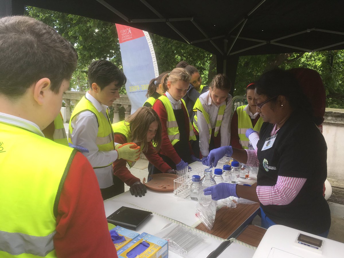 ThamesPlastic's tweet photo. @CarbonAmericium @RoySocChem @kclchemistry #ThamesPlasticLab has begun! Colour-sorting and plastic testing going on with the Spanish Institute pupils!! @RoySocChem @kclchemistry https://t.co/pzsB50QEdZ