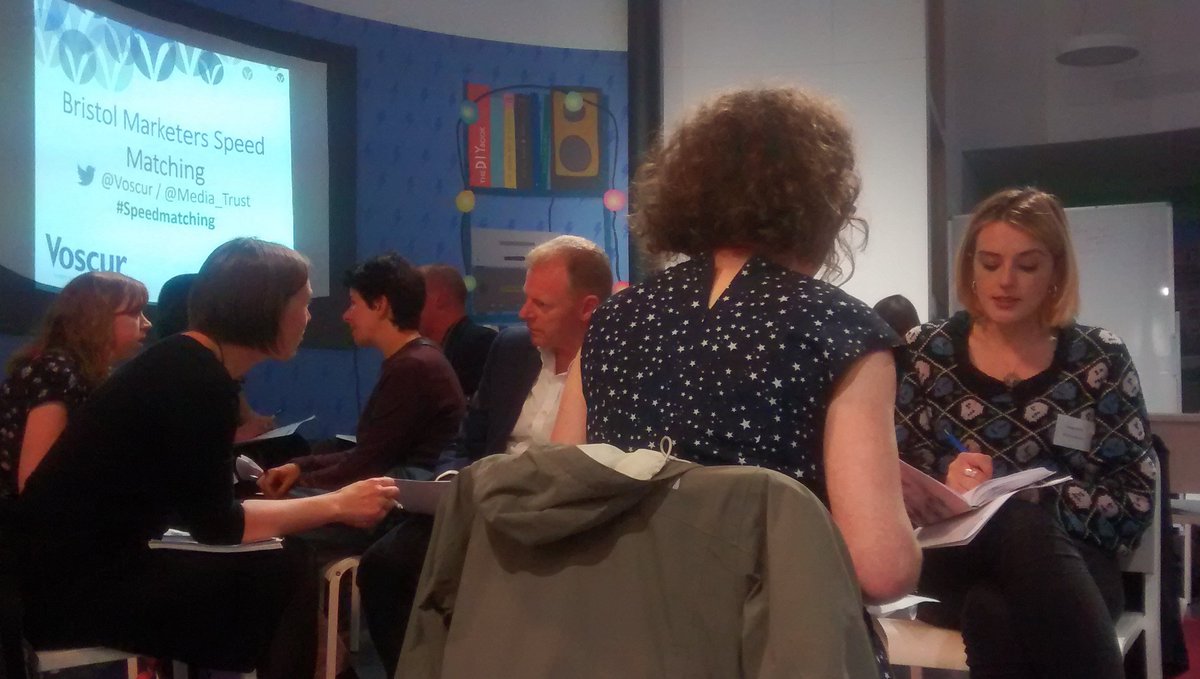 voscur's tweet photo. Great Bristol Marketers #speedmatching event last night with @voscur &amp; @Media_Trust, thanks @BristolEnergy for hosting #VolunteersWeek2017 https://t.co/O6JqbqaS38