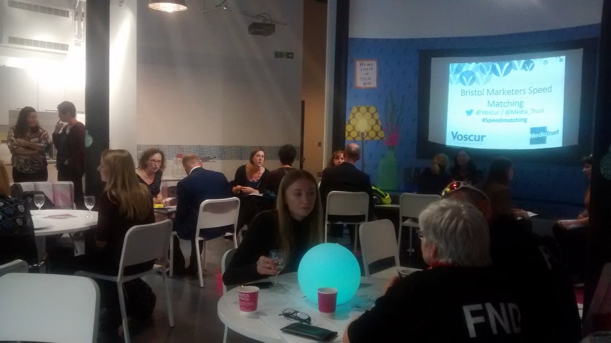 voscur's tweet photo. Great Bristol Marketers #speedmatching event last night with @voscur &amp; @Media_Trust, thanks @BristolEnergy for hosting #VolunteersWeek2017 https://t.co/O6JqbqaS38
