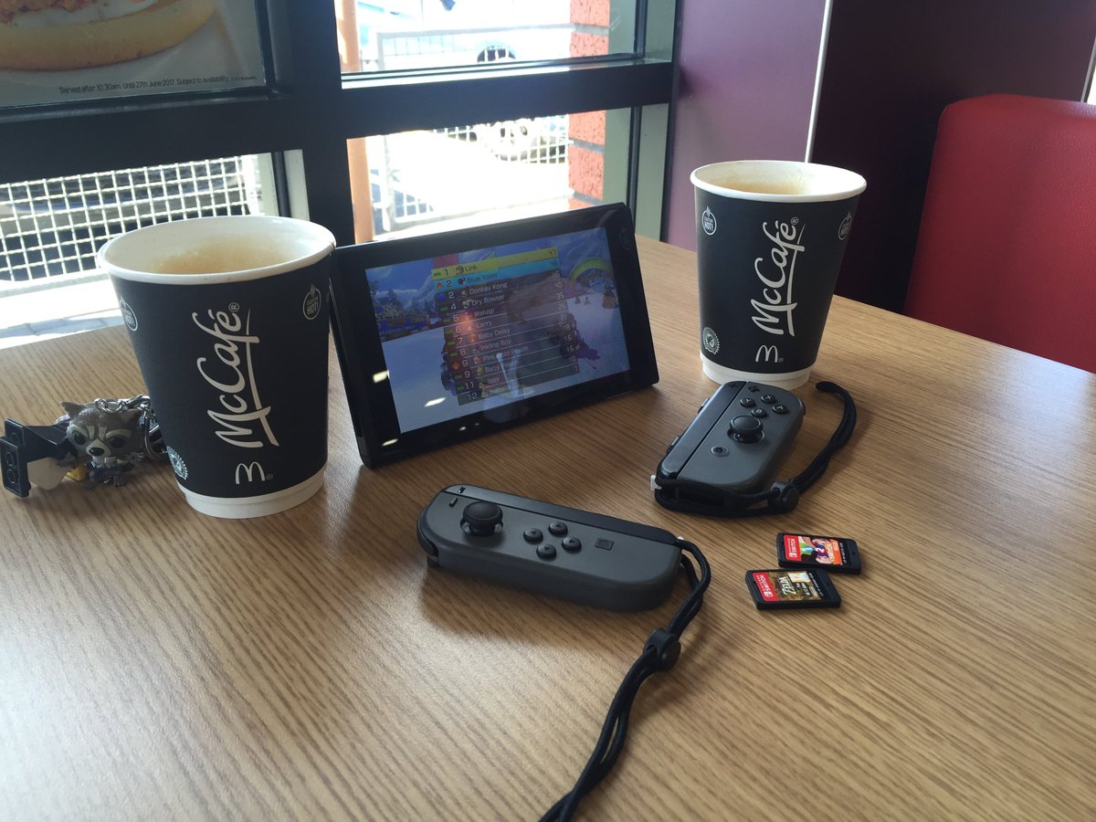 iamgemsie's tweet photo. Some people have a business breakfast … but in our house we prefer a gaming one #mariokartcontest #nintendoSwitch https://t.co/Nktf4pDHbr