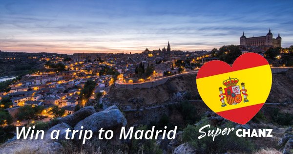 Win a trip to Madrid and receive daily freespins - check it out bit.ly/2s3merh #chanz #madrid #spain #casino #socialcasino #win