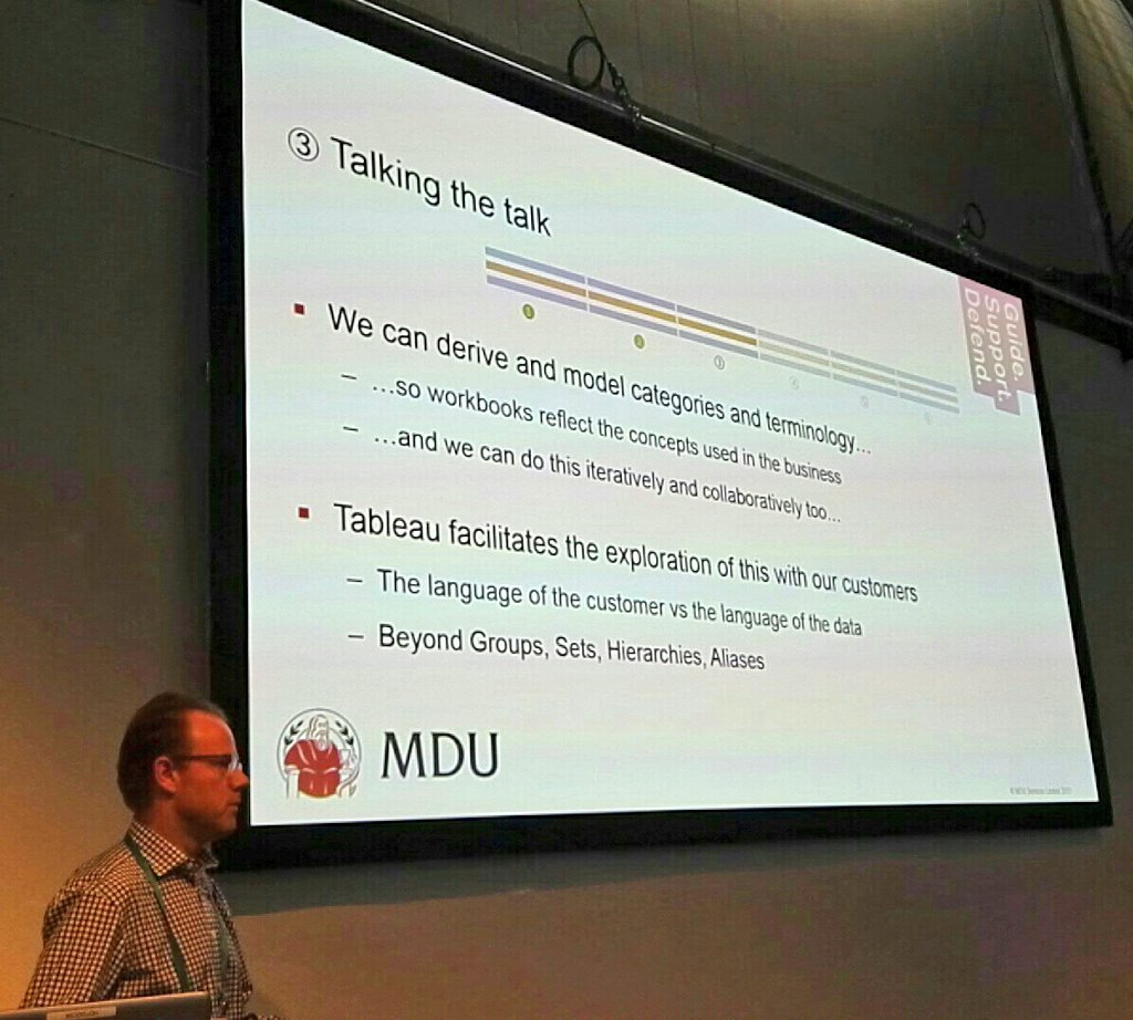 Synaltic's tweet image. #Data17 @Tableau a facilité les échanges entre MDU et ses clients. #LanguageClient vs #LanguageData