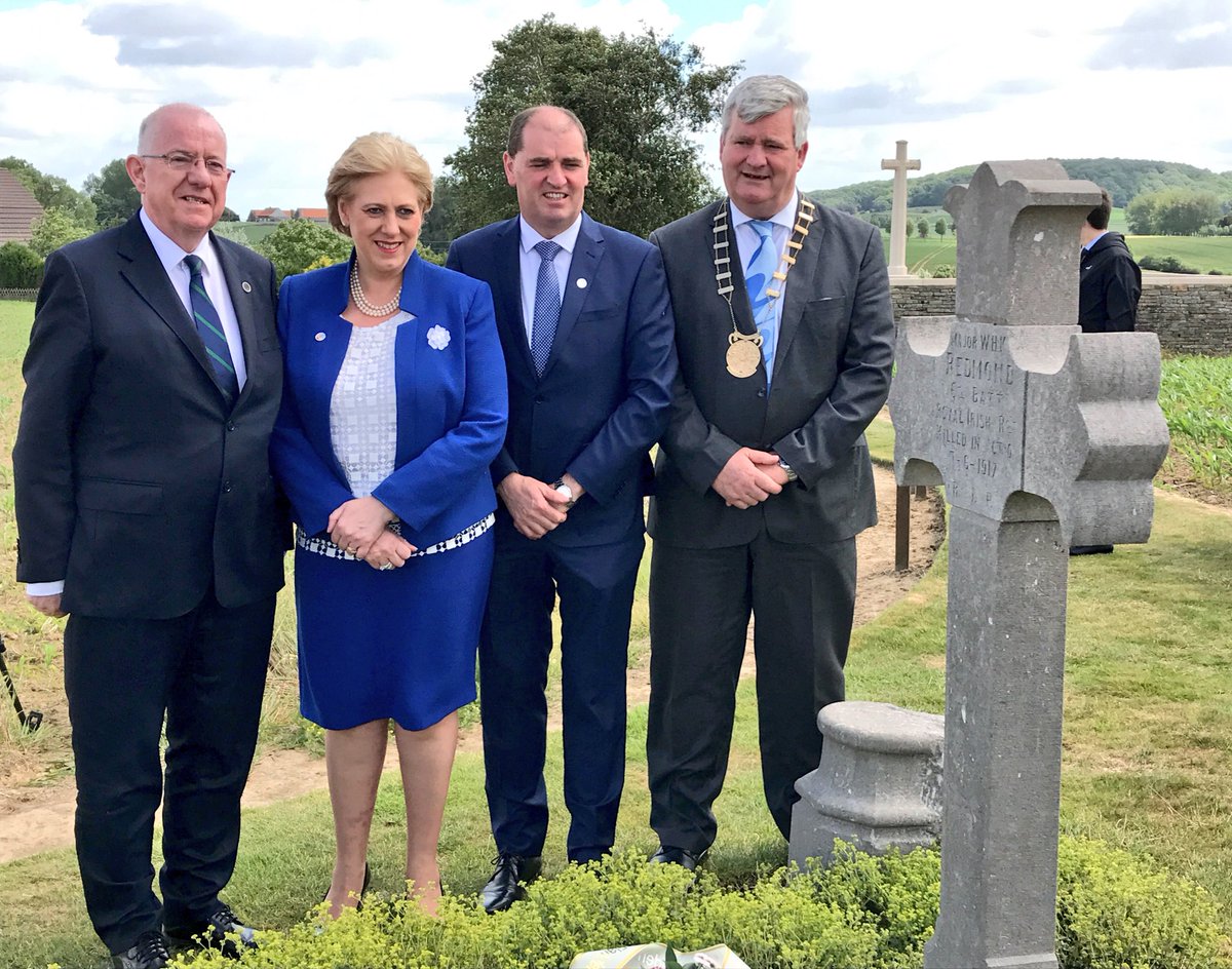 HeatherH's tweet photo. Attending Battle of #Messines commemoration today with colleagues Taoiseach @EndaKennyTD @campaign4kehoe @CharlieFlanagan #Messines100 https://t.co/PkU0Cl7aJG
