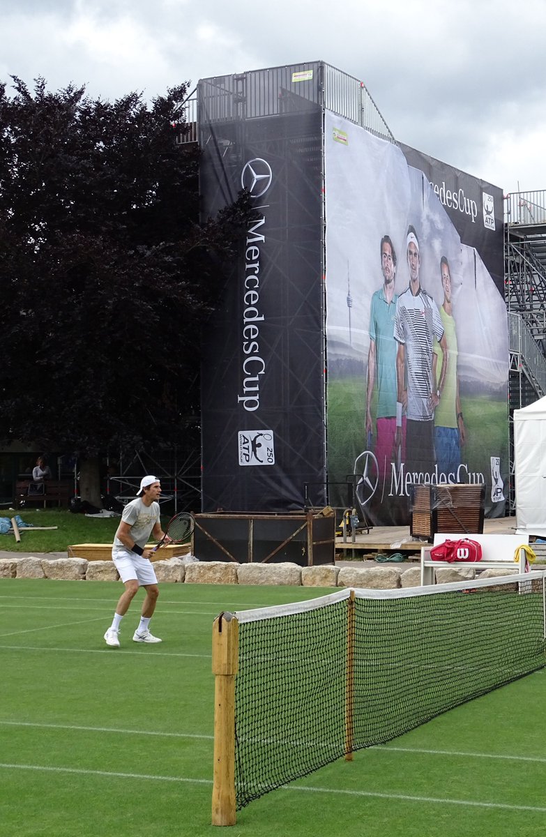 boss__open's tweet photo. First training session on our well prepared practice courts here in #Stuttgart!
#TommyHaas and his sparring partner #MichaelBerrer🎾 https://t.co/o7BiI7go4s