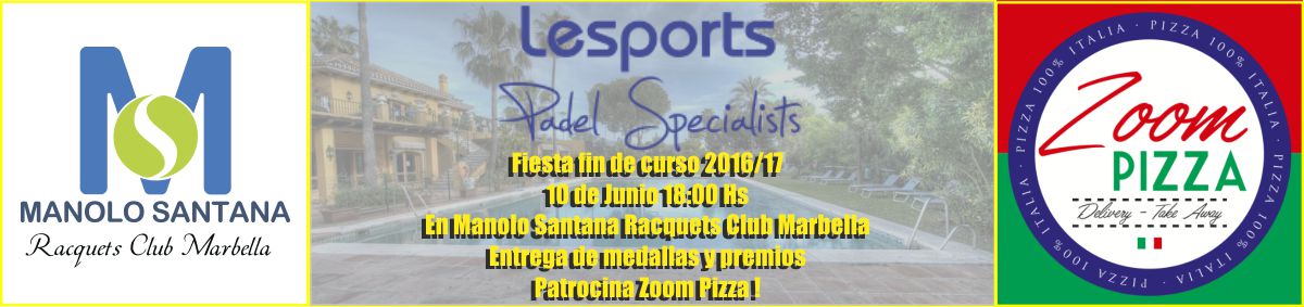 LeSportsPadel's tweet photo. Se viene la Fiesta de Fin de Curso! 10 de junio 18:00 Hs en Manolo Santana Racquets Club Entrega de medallas y premios.
Patrocina ZOOM PIZZA https://t.co/1K4rZEK9lo
