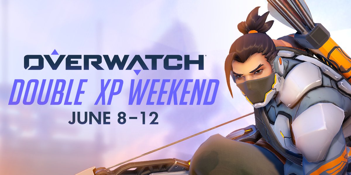 OverwatchEU's tweet image. Earn DOUBLE XP this weekend on PC, PlayStation 4, and Xbox One!

The time to act begins June 8: blizz.ly/OW2XPWeekend