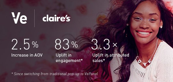 Ve_HeadQuarters's tweet photo. Want your site to perform like #Claire's? Discover how they use the #VePanel to drive more #Conversions - 
https://t.co/O7hGf7y0Fg https://t.co/9bpyNKUgF7