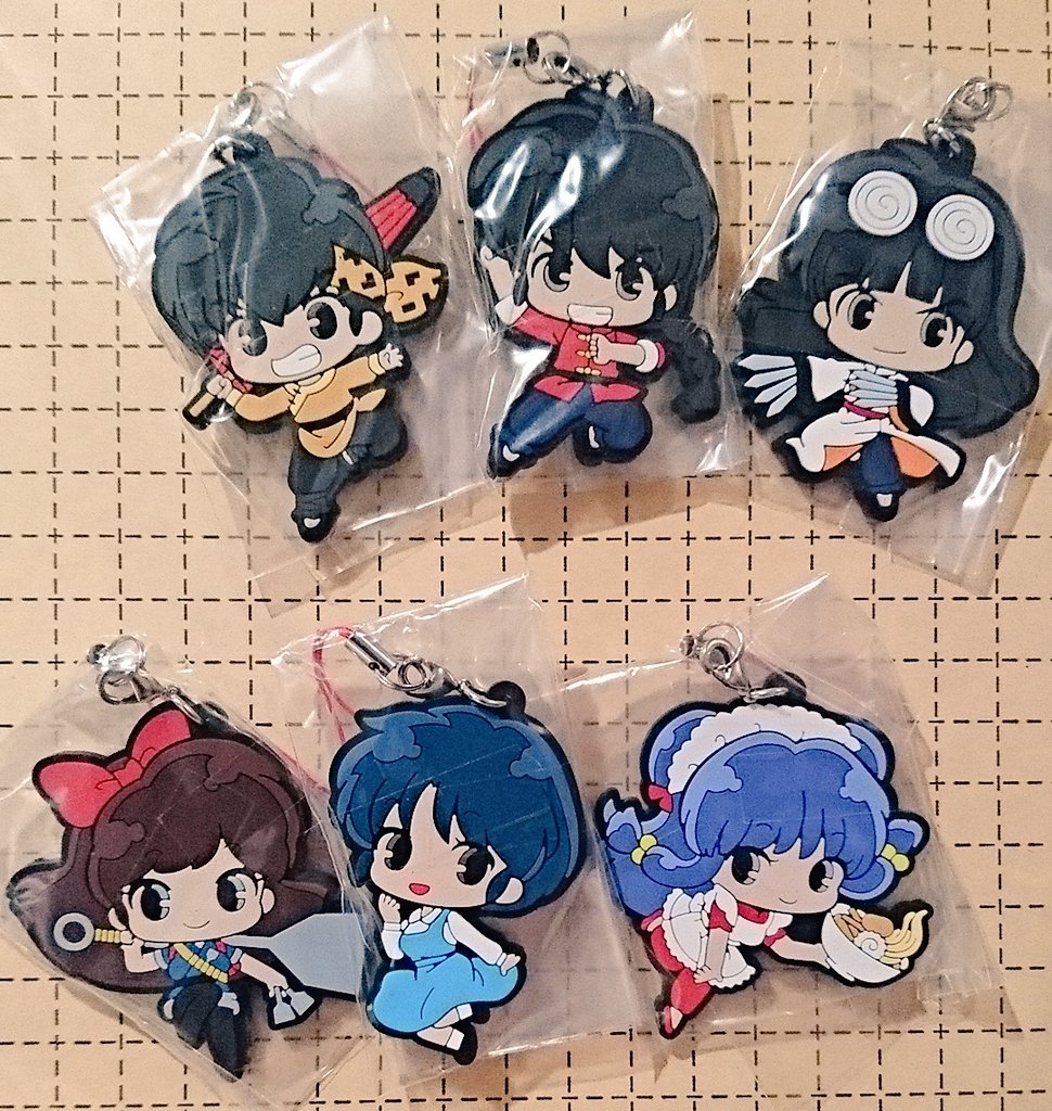 Twitter पर ますらおぶり今日子 らんま 1 2カプセルラバーマスコット 無事コンプできたよ どの組み合わせで付けても可愛いぃ 第2弾で八宝斉とかパンスト太郎とか五寸釘光とか出ないかな