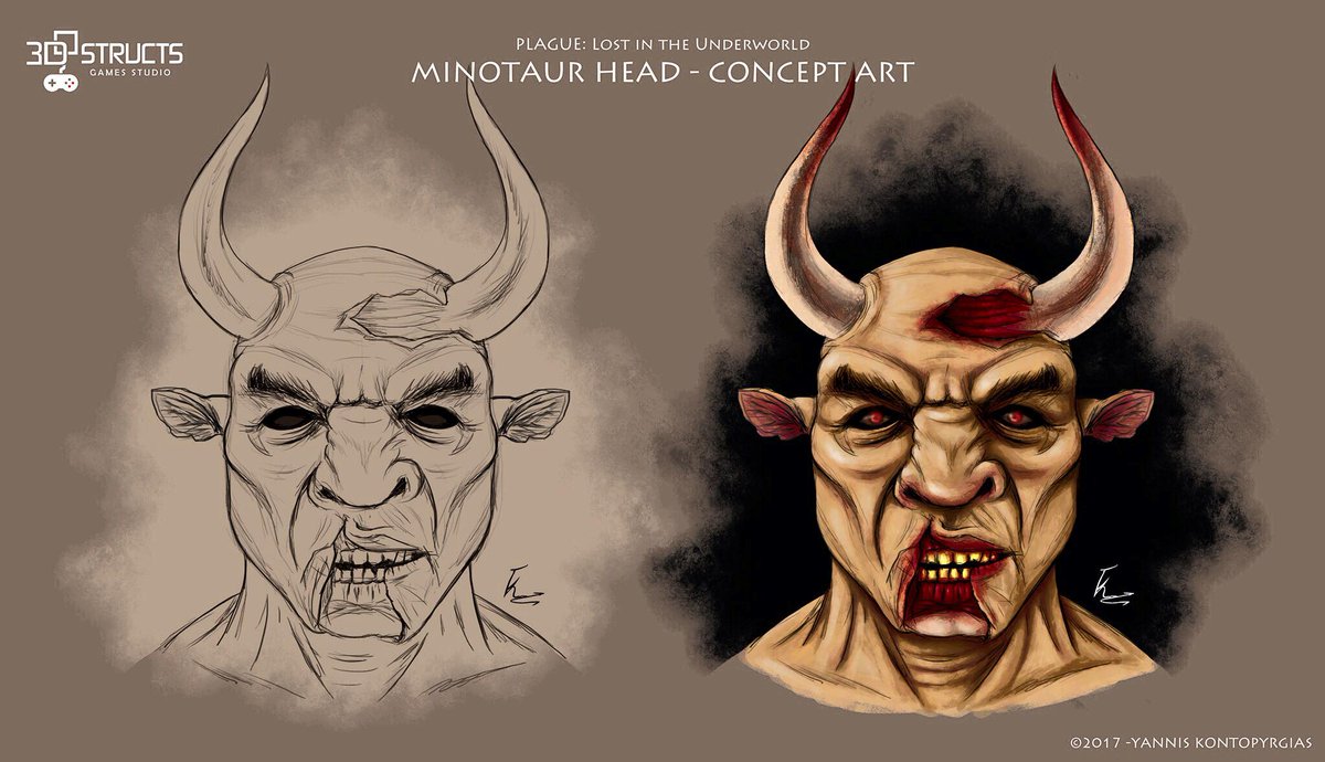 3DStructs's tweet image. "The minotaur" concept art for our game "Plague-Lost in the underworld.
facebook : facebook.com/structs3d/