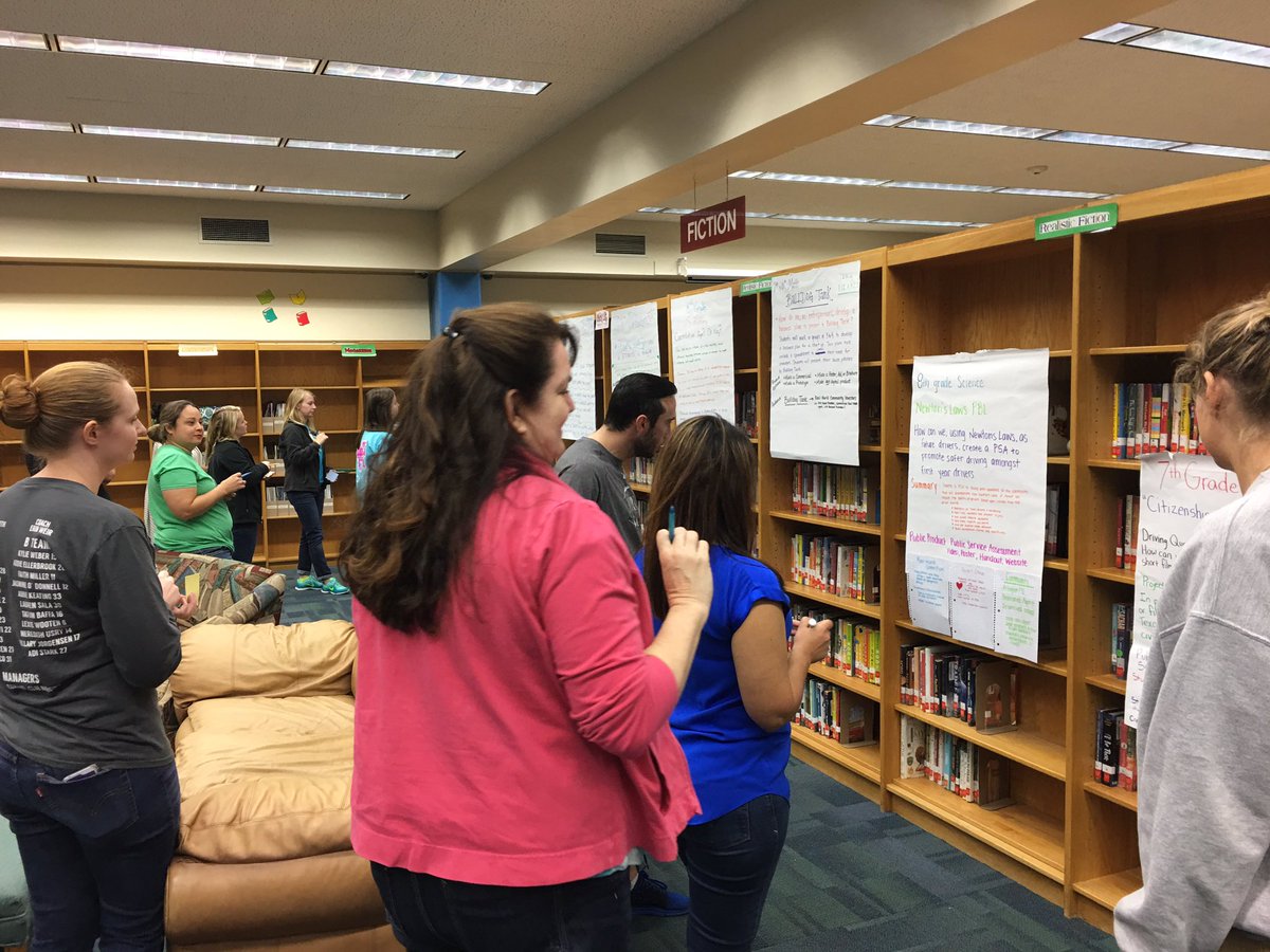BolesJH's tweet photo. Day 2 of #bolesdoesPBL! Evaluating project proposals #esc11 #esc11pbl https://t.co/6XY1sS3fLG