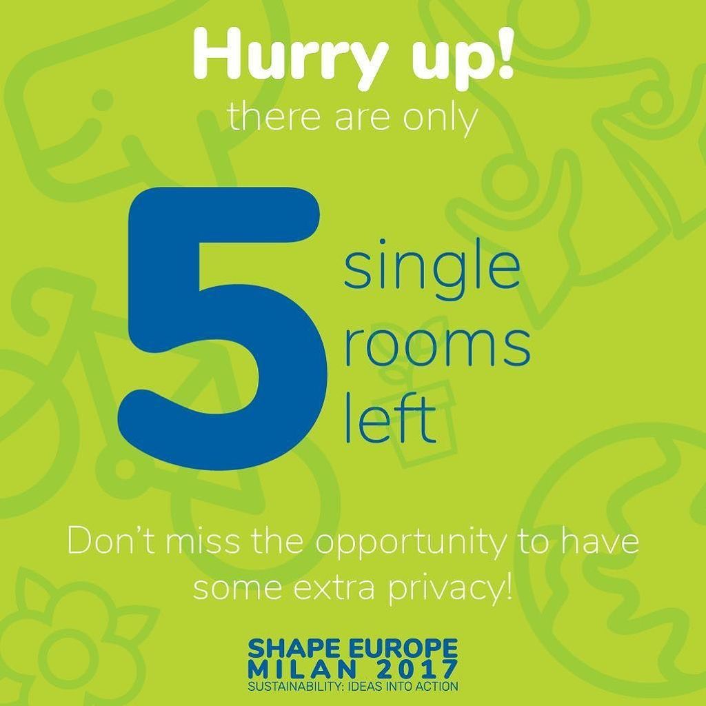 #ShapeEU17 is filling up! if you want some extra privacy during your stay, hurry up, cuz there are only 5 rooms le… ift.tt/2r1wS1R