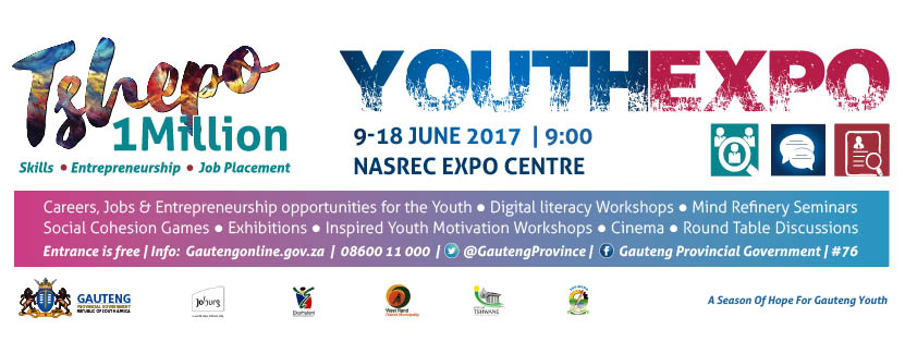 GautengProvince's tweet photo. @GautengProvince is hosting its annual Youth Career, Jobs and Entrepreneurship Exhibition at the Nasrec Expo Centre, Soweto #Tshepo1Million https://t.co/x9gJKnmFye