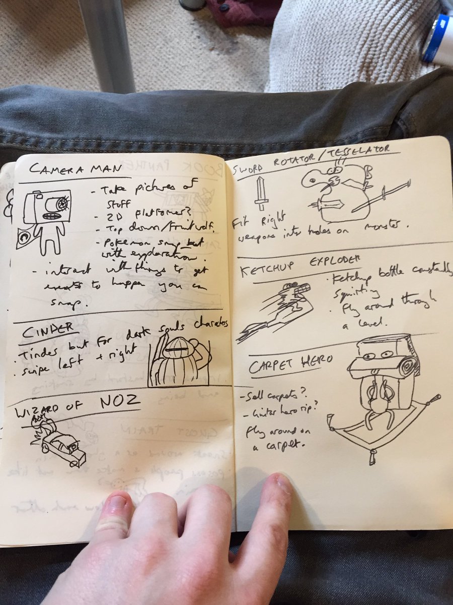 ClawhammerMark's tweet image. Cleaning out my flat and found some old """game ideas""" feel free to use any