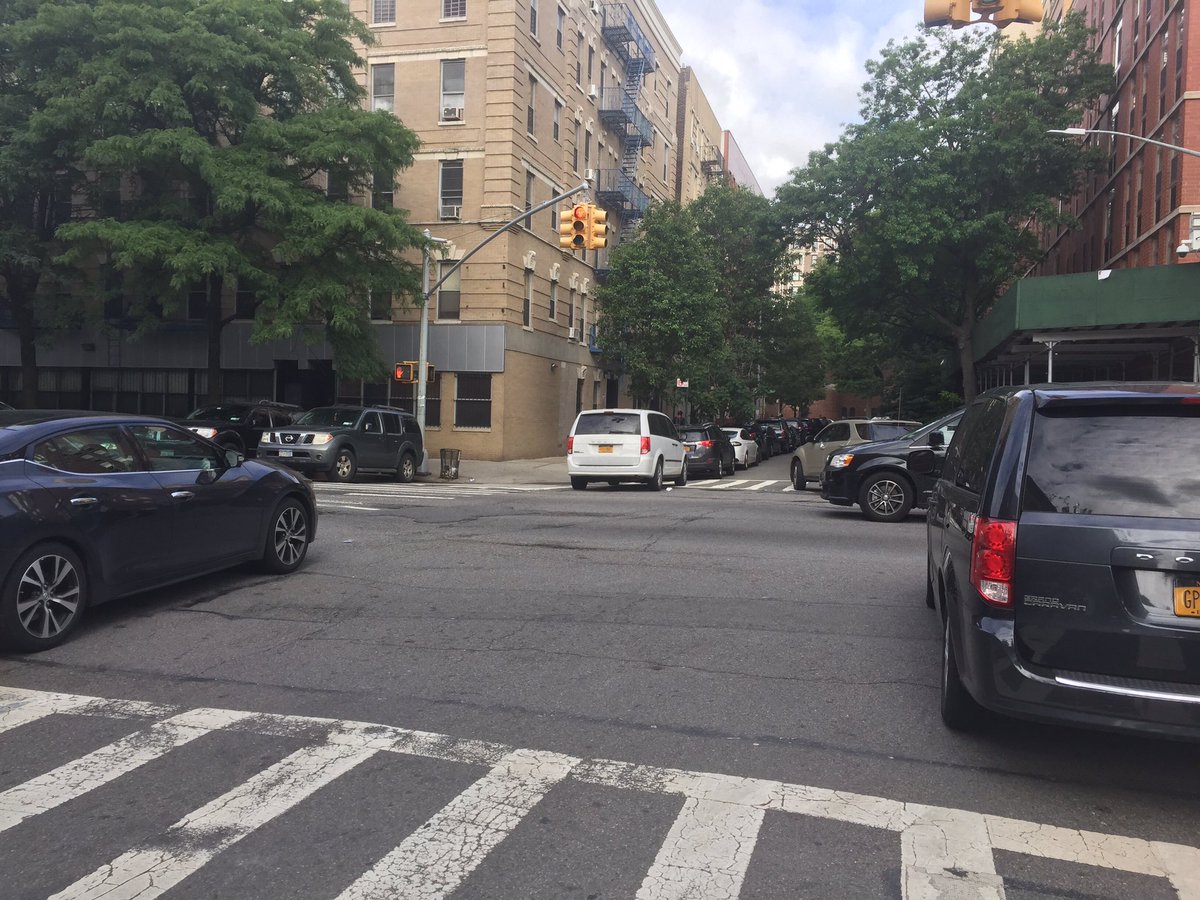 erin_ratner's tweet photo. @NYCMayor @NYPDONeill srsly tho why is @NYPDPSA6 allowed to park IN the street? What crackdown? #VisionZero #abovethelaw https://t.co/wXbzs2u28O