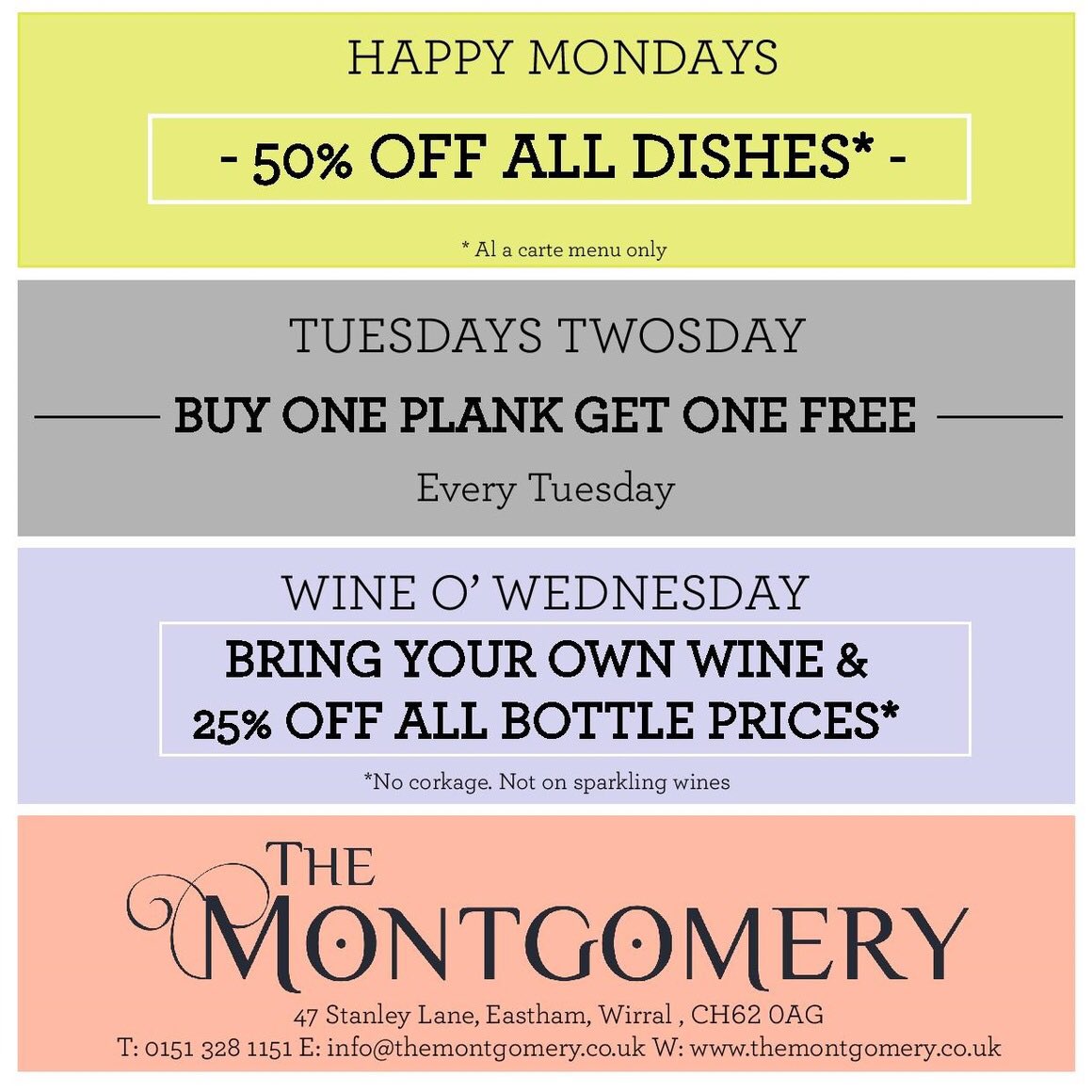 MontyEastham's tweet photo. Tonight is Bring your own Wine or 25% off ours! To book call 01513281151 https://t.co/UrDgDYUDps
