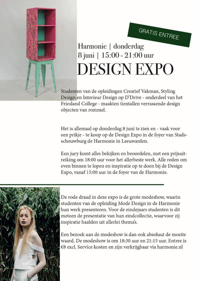 FrieslandColl's tweet photo. Morgen is het weer tijd voor de Design Expo en de Modeshow! Tickets Fashionshow IVY: https://t.co/02lgWq1wfX https://t.co/BNOlkG3PLB