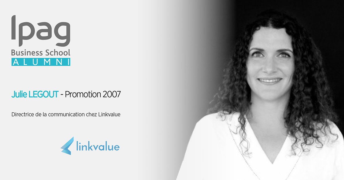 IPAGBS's tweet photo. #IPAGAlunmi 🎓 Julie Legout, promotion 2007, a ét�� nommée Directrice de la communication chez @linkvalue #ipag #ipags #alumnis https://t.co/7v9lcHHHTE