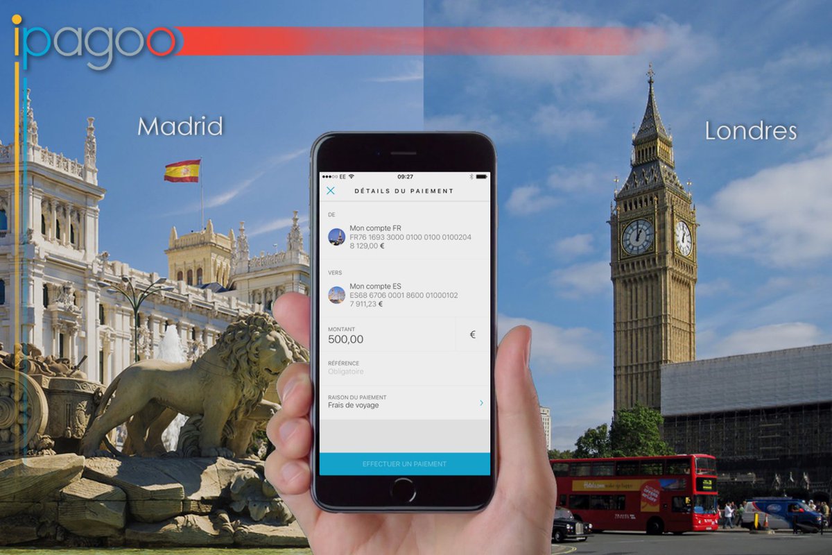 ipagoo_france's tweet photo. Effectuez des virements de Madrid à Londres en temps réel entre deux comptes ipagoo. #JoinTheRevolution https://t.co/eB0wH8J5UD