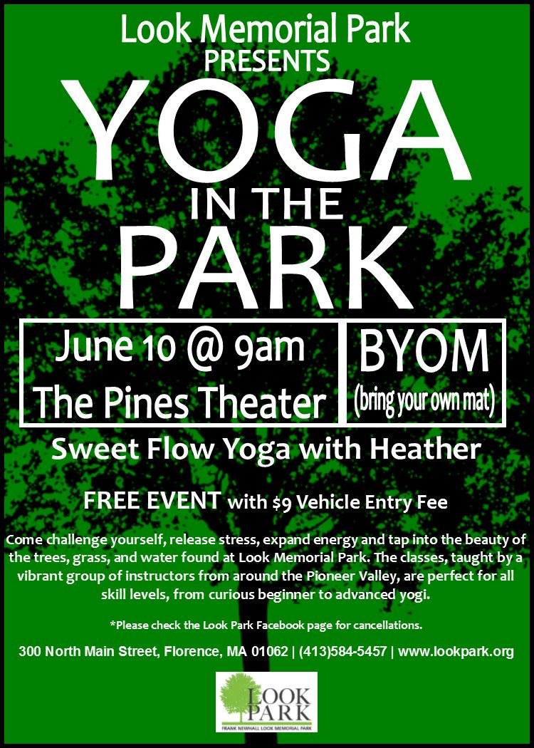 LookPark01062's tweet photo. Join us this Saturday, June 10, at our beautiful Pines Theater for Yoga in the Park with @sweet_flow_yoga_heat! #yogainthepark #lookpark https://t.co/12YFqYGywi