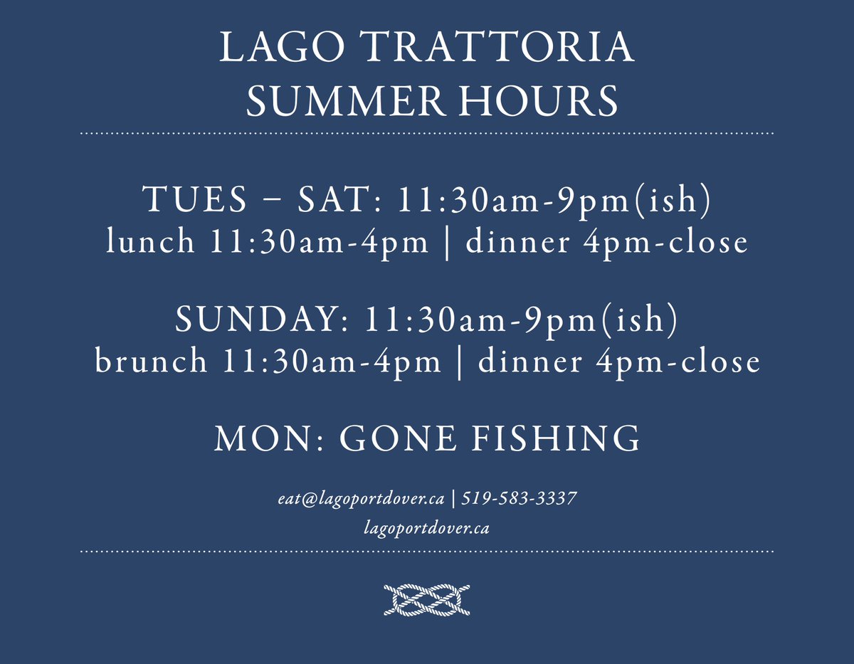 lagoportdover's tweet photo. IT'S SUMMER! @lagoportdover is now open for lunch and dinner Tues - Sun w/ brunch menu starting this Sunday! #digin #youdeserveit https://t.co/YGPQ7nHoOD