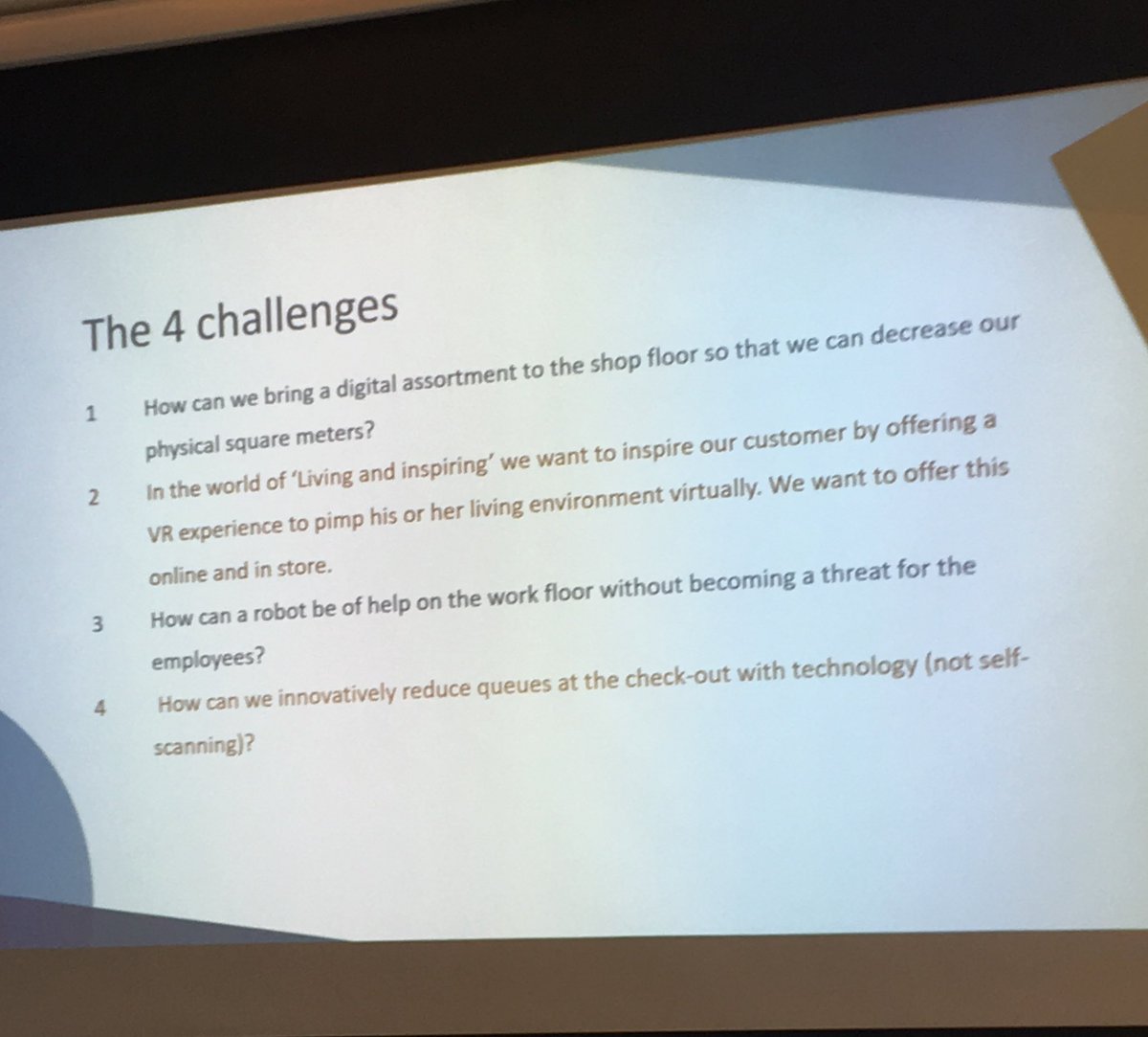 _yourservice_'s tweet photo. De business challenges van de verschillende scale ups #HomeOfRetail https://t.co/usrEEYgiP6