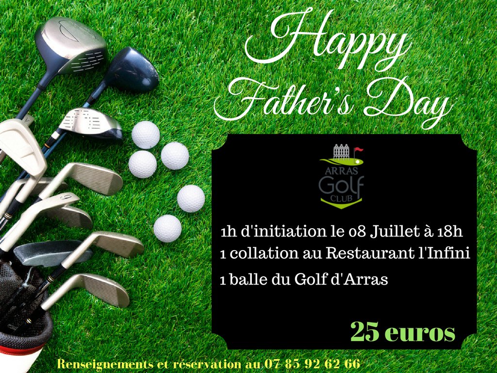 Besoin d'une idée cadeau pour la fête des Pères ? Faites-lui découvrir le Golf ! Renseignements et réservation au 07 85 92 62 66 ⛳️