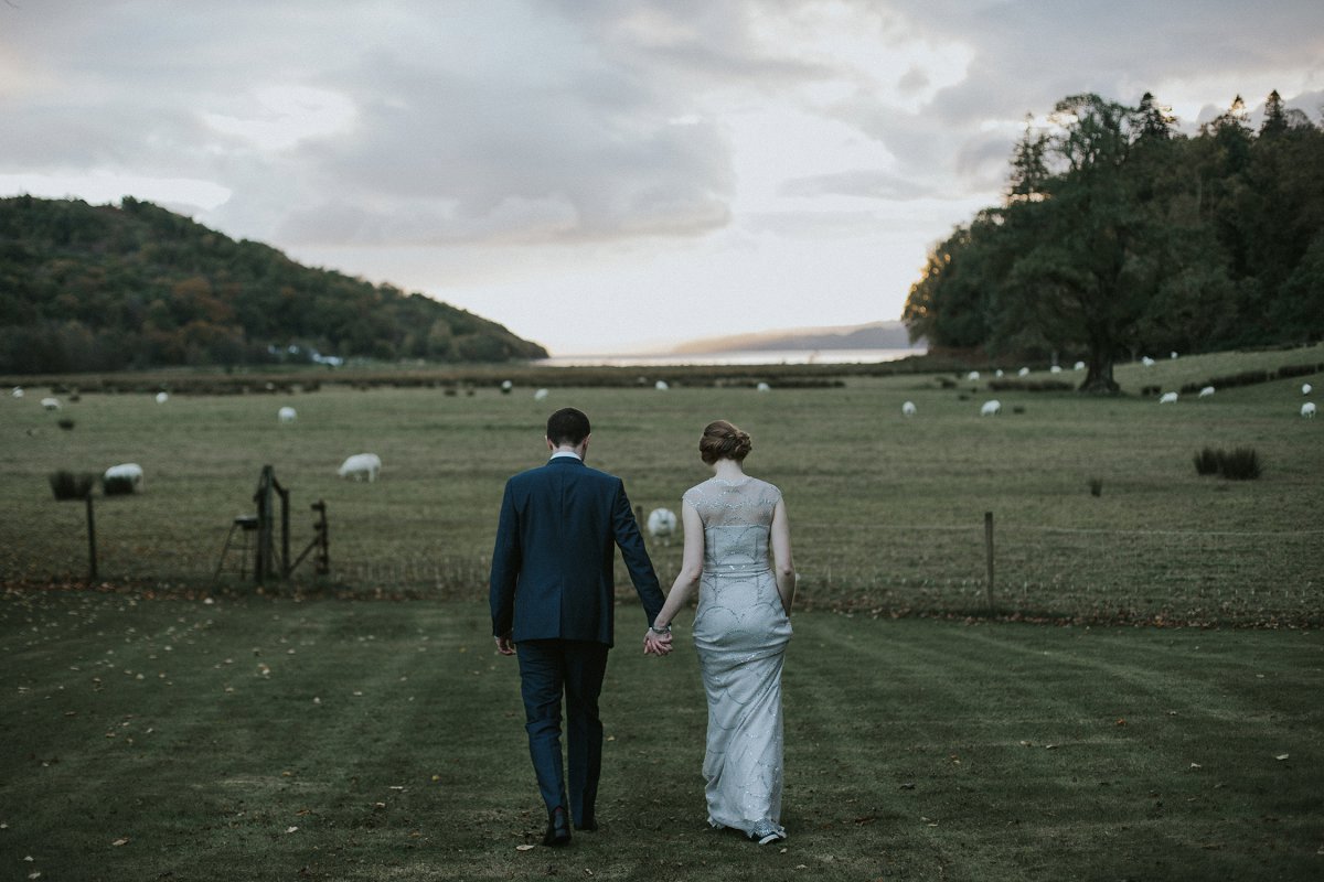 #WeddingWednesday The happy couple having a wee stroll as man and wife. Credits to #MaureenDuPrey for the photo 👍 #weddings #castles #bigday