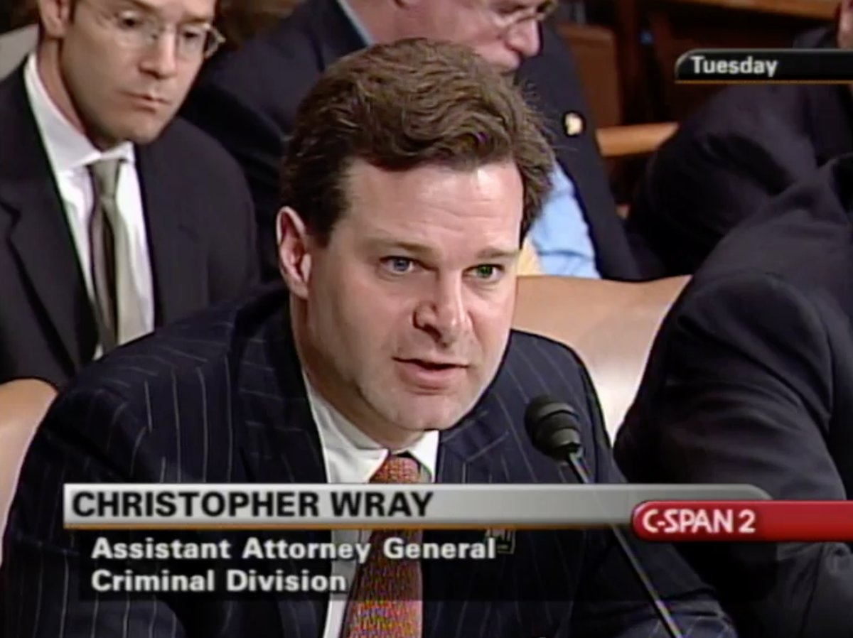 Christopher Wray has two previous CSPAN appearances. CSPAN Scoopnest
