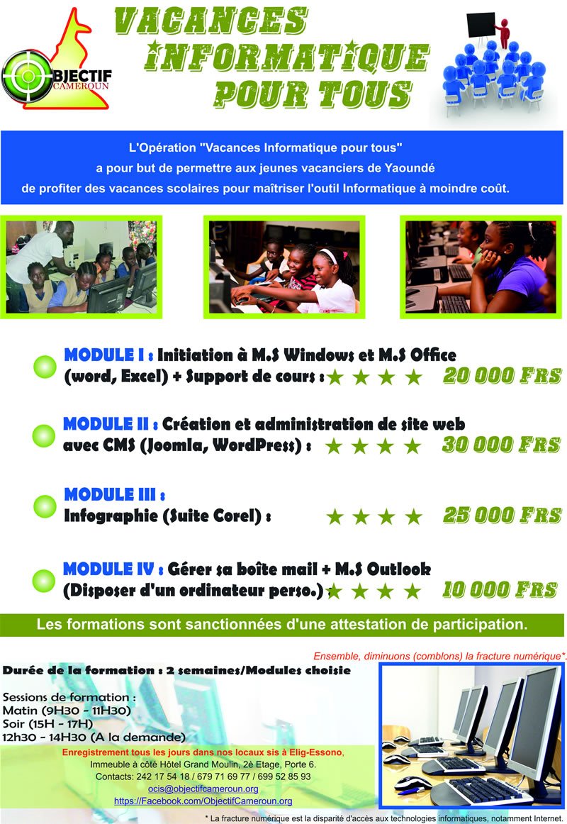 On_Dit_Que's tweet photo. "Vacances Informatique" a pour but de permettre aux jeunes de profiter des vacances pour maîtriser l'Informatique à moindre coût. https://t.co/R7oFi0lPHu
