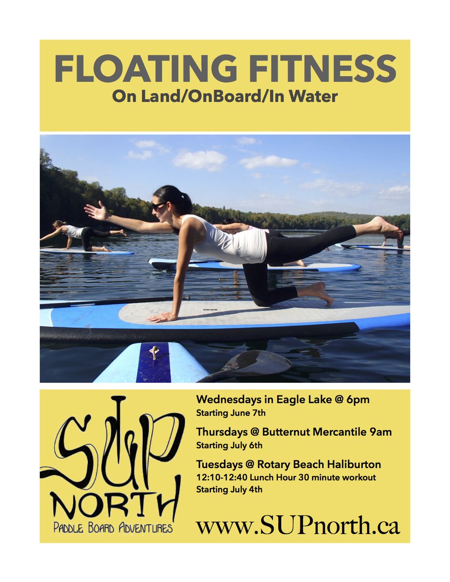Floating Fitness tonight 6pm @ Eagle Lake Beach!