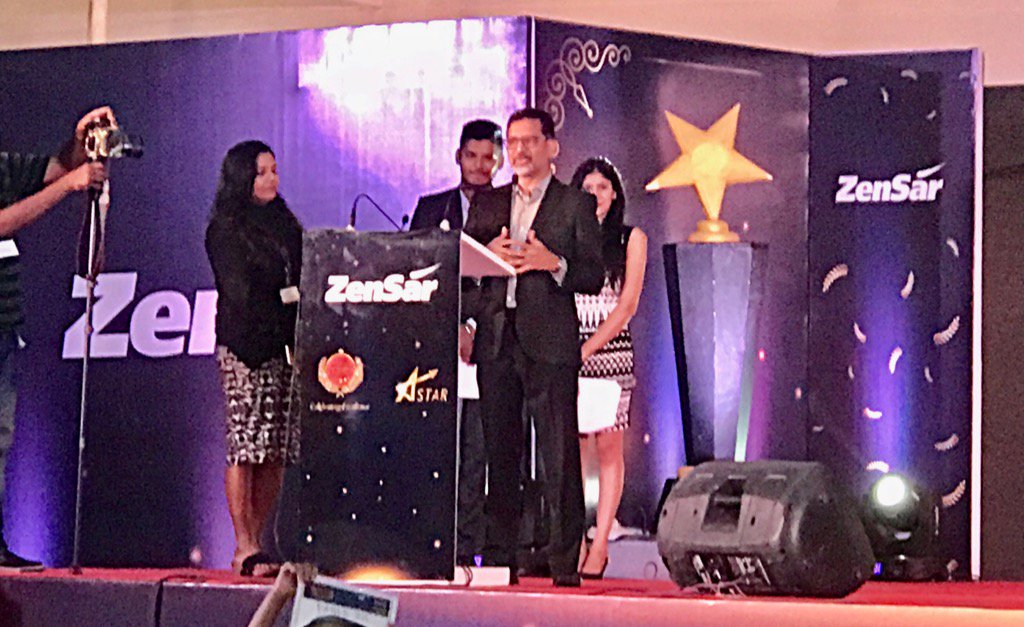 skishore's tweet photo. Ravi and Deepa, Founders Keystone .. sharing their experiences with Zensarians at the Annual Award https://t.co/qRVHOUnYGC