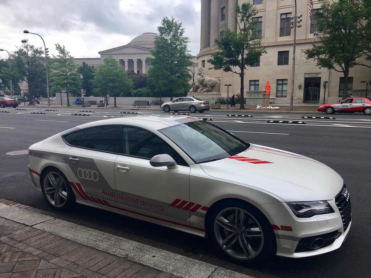 ELLENCAREY's tweet photo. Day 3: @Audi piloted driving taking to the streets of #DC and #VA https://t.co/5pl9BIwF0s