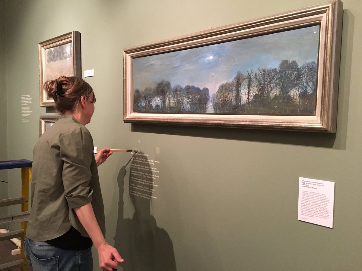 clarebest1's tweet image. #Springlines @TWartyculture @TWBC_Museum @AytounEllis - objects in cases, poems on walls with ptgs! Nearly there...