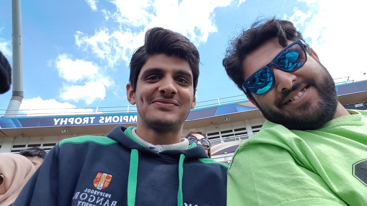 rasadkhantweet's tweet photo. Bangor Uni Cricket Club at #CT17 #PAKvSA https://t.co/ZngU1rxPtA